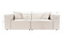 Atelier Del Sofa Sofá Lora 2 Plazas - Marrón Claro, Sofá de Lino con Estructura de Carballo, Comodidad y Estilo
